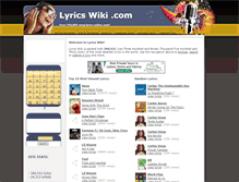 Tablet Screenshot of lyricswiki.com